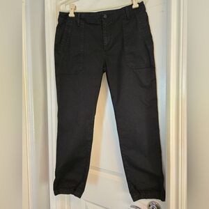 Vince Women's Black Utility Jogger Pants – Stretch Cotton – Size 31